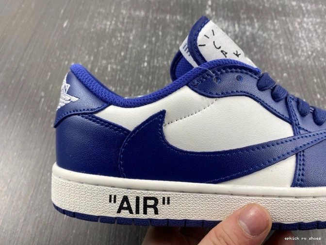 Cheap TRAVIS X JORDAN X OFF-WHITE CUSTOM AIR 1 SCOTT DM7890-101 0805
